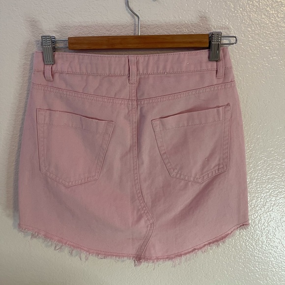 Vanilla Star Premium Pink Denim Mini Skirt - Picture 2 of 2
